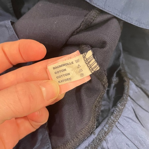 Bergdorf Goodman Navy Velveteen Drop Waist Dress - Picture 5 of 11